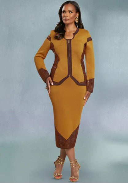Donna Vinci - 2 Pc. Knit Jacket & Skirt Set - Style #13346 - Fall Collection