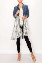 Load image into Gallery viewer, Blue Denim Jacket with Lace
