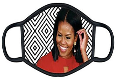 Michelle Obama Face Mask w/Blk/White Background - FM2005
