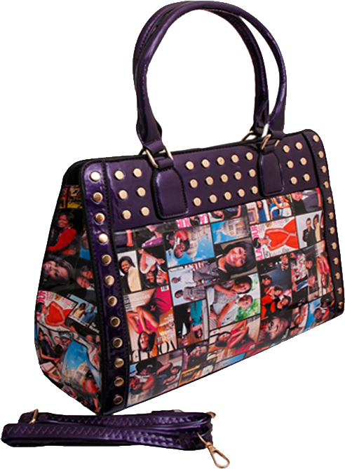 Michelle Obama Studded Satchel - PUR-MZ200018