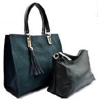 Tassel Accent Soft Touch Tote - Handbag