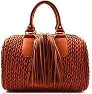 Load image into Gallery viewer, Quality Tassel Accent Quilted Boston Satchel Handbag
