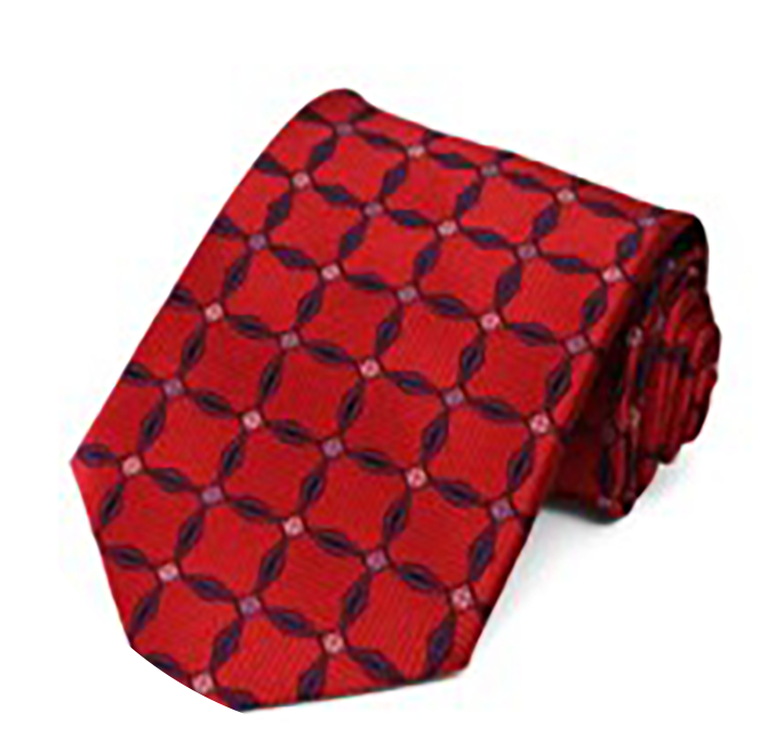 Red Geometric Necktie