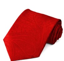 Spicy Red Paisley Necktie