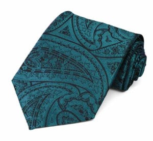 Ink Blue Paisley Necktie