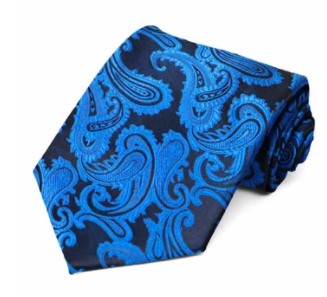 Blue Paisley Necktie