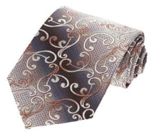 Load image into Gallery viewer, Brown and Beige Floral Necktie
