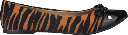 Tiger Print and Patent Flat