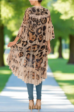 Load image into Gallery viewer, Animal Print Lace Jacket
