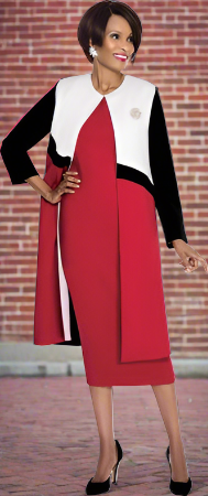Terramina - Striking Color Block 2pc Jacket Dress - Style #7575