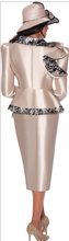 Load image into Gallery viewer, GMI - Jacquard Trim Twill PlusSize 2pc Skirt Suit - Style #9972W
