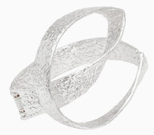 Load image into Gallery viewer, Cuff Artistic Silver Folded Metal Hinge Bracelet
