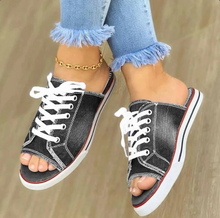 Load image into Gallery viewer, Denim Canvas Flat Slipper
