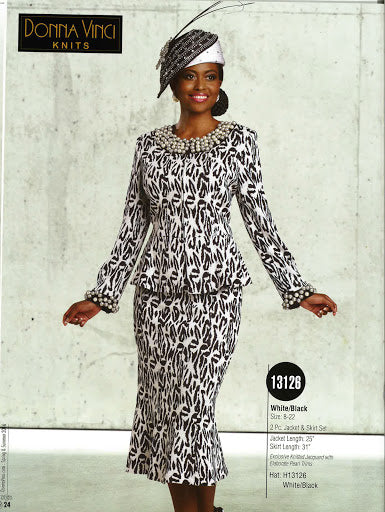 Donna Vinci - Beautiful Knit Suit accented with Beautiful Beads