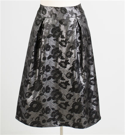 Jacquard below-the knee Skirt