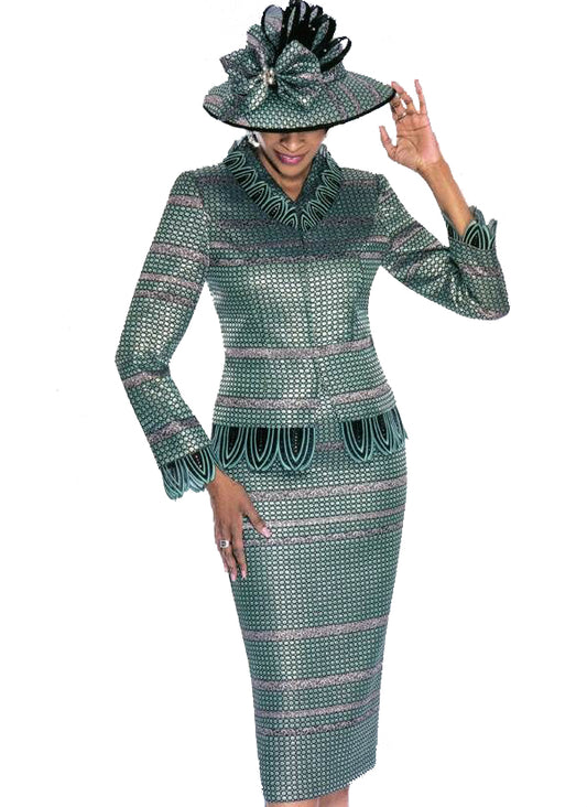 Susanna - Shimmery 2 Piece Suit - 3670