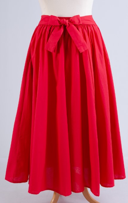 Skirts - Elastic Waist and Flowly Long