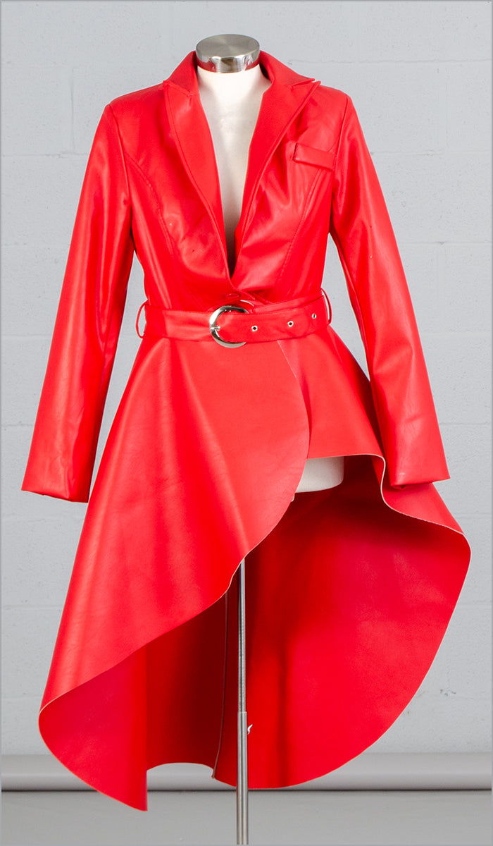 Faux Leather Jacket - High-low - Fall Collection