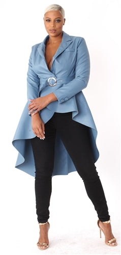 Faux Leather Jacket - High Low