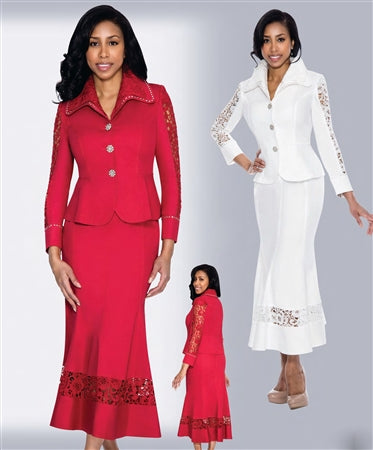 Devine Sport - Denim Suit with Rhinestone Buttons - DEV50672