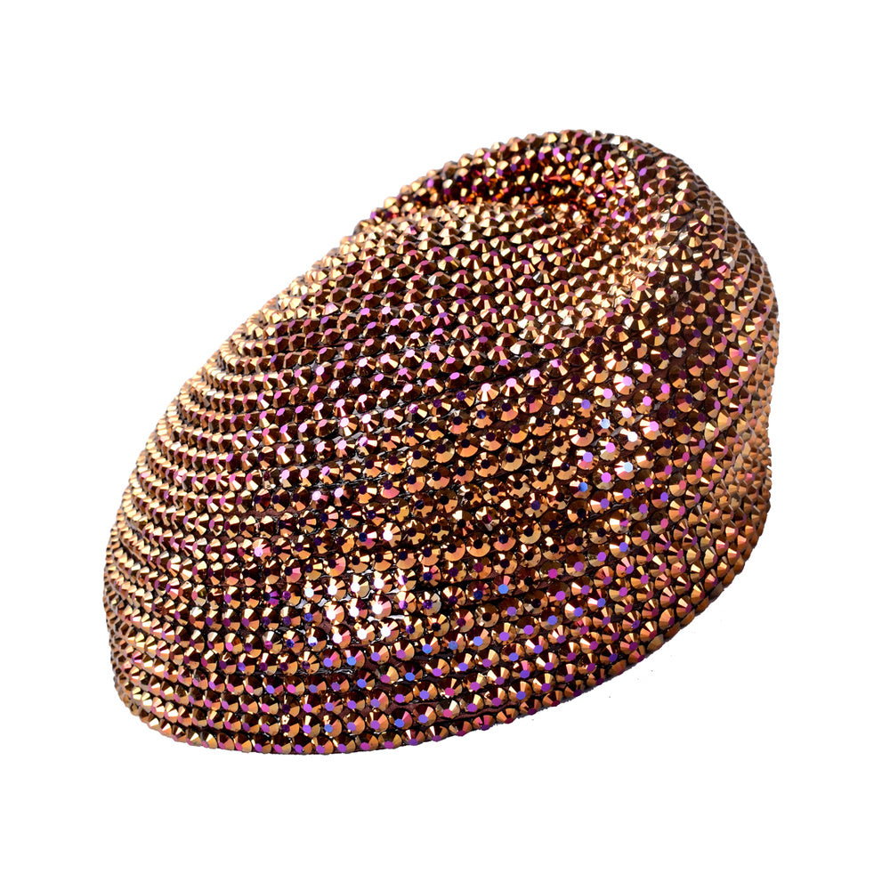 Rhinestone-Covered Beret Hat