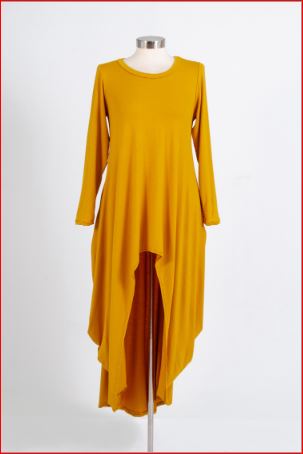 Long Sleeve High Low Knit Top