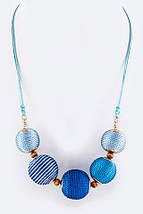 Yarn Balls Adjustable String Necklace