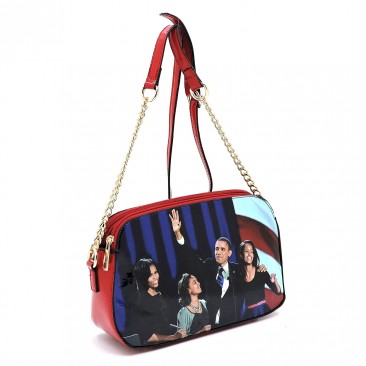 Multi-Compartment Magazine Cover Dome Cross Body Handbag