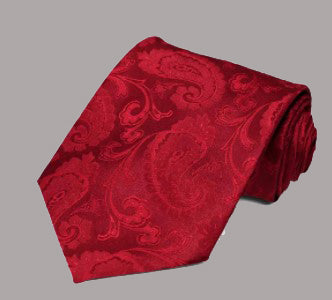 Red Paisley Necktie