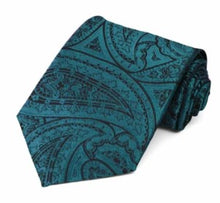 Load image into Gallery viewer, Ink Blue Paisley Necktie
