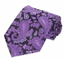 Load image into Gallery viewer, Purple Paisley Necktie
