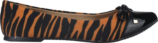 Tiger Print and Patent Flat