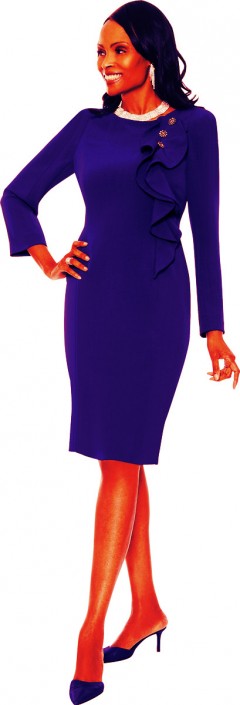 Terramina - Dress with Hrizontal Ruffle - Style #7397